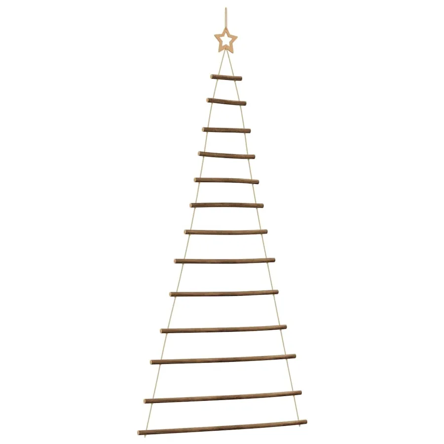 Sapin de Noël suspendu avec étoile supérieure 86 x 180 cm Branche naturelle - 2