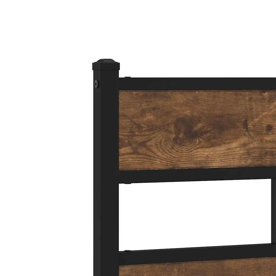 Tête de lit de remplacement chêne fumé 100 cm fer et bois d'ingénierie - 5