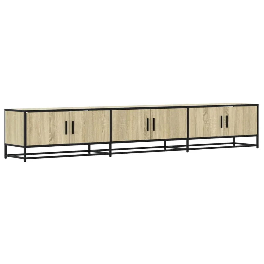 Meuble TV chêne sonoma 240x35x41 cm bois d'ingénierie - 2