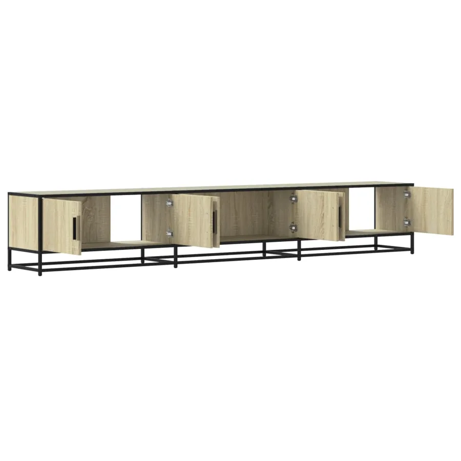 Meuble TV chêne sonoma 240x35x41 cm bois d'ingénierie - 7