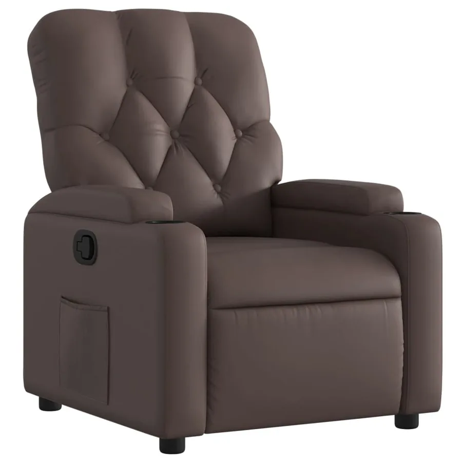 Fauteuil inclinable Marron Similicuir - 2