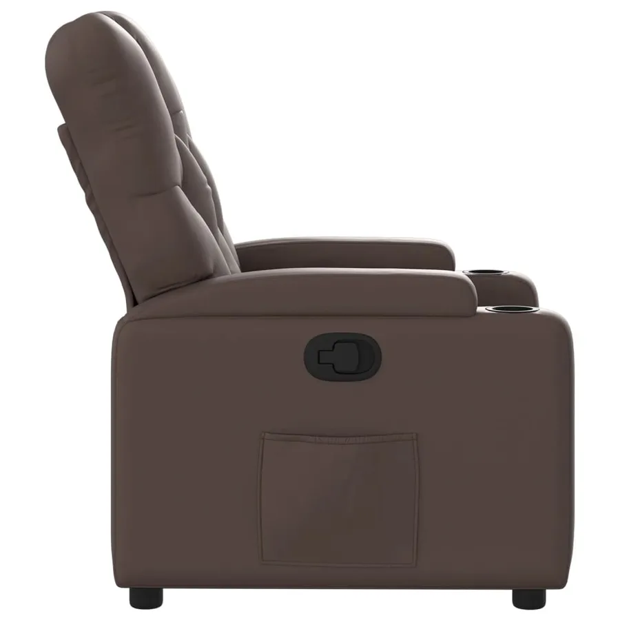 Fauteuil inclinable Marron Similicuir - 7