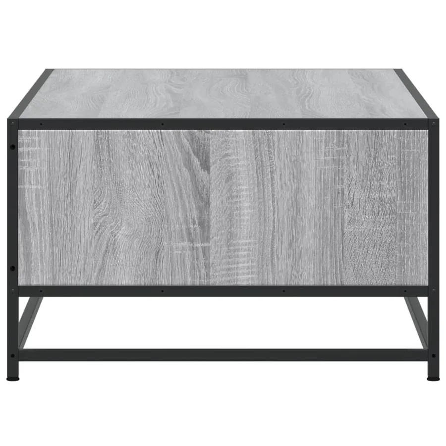 Table basse sonoma gris 100x57x35 cm bois d'ingénierie et métal - 6