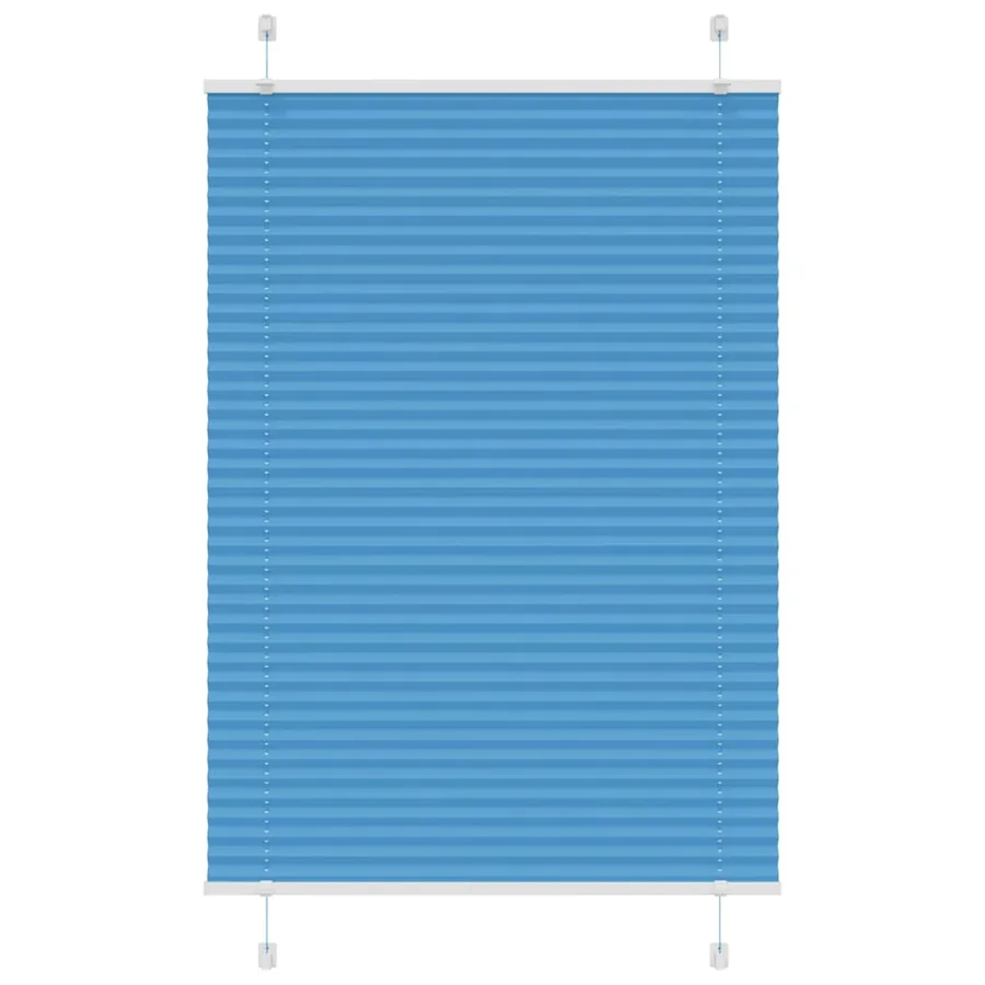 Store plissé bleu 100x100 cm largeur du tissu 99,4 cm polyester