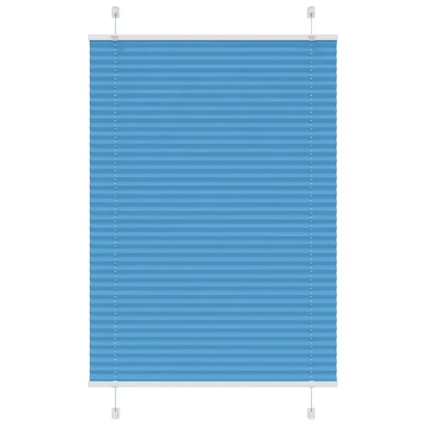 Store plissé bleu 100x100 cm largeur du tissu 99,4 cm polyester