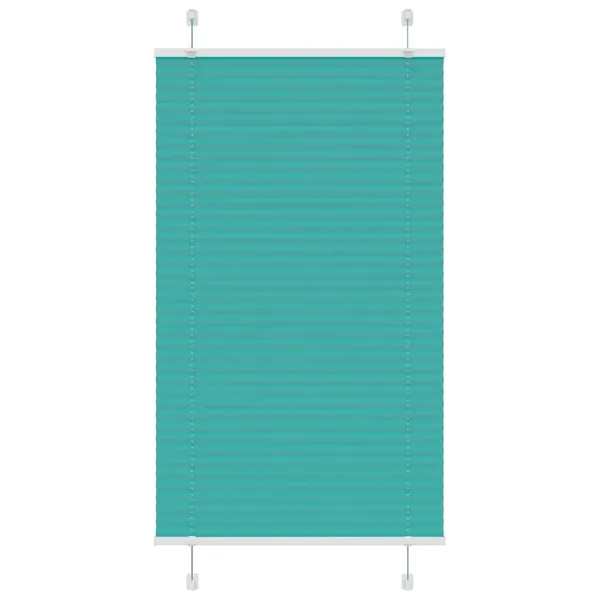 Store plissé vert pétrole 75x100 cm largeur du tissu 74,4 cm