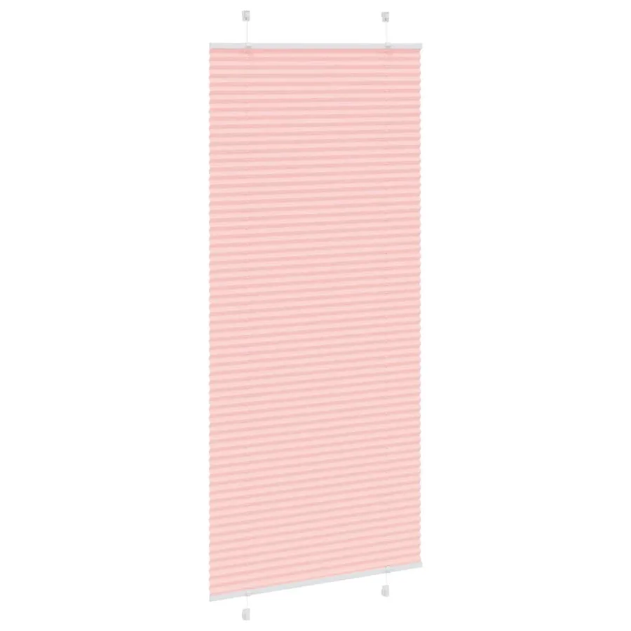 Store plissé rose 90x200 cm largeur du tissu 89,4 cm polyester - 4