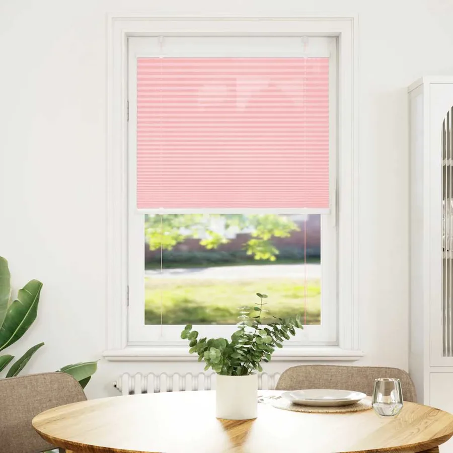 Store plissé rose 80x150 cm largeur du tissu 79,4 cm polyester - 2