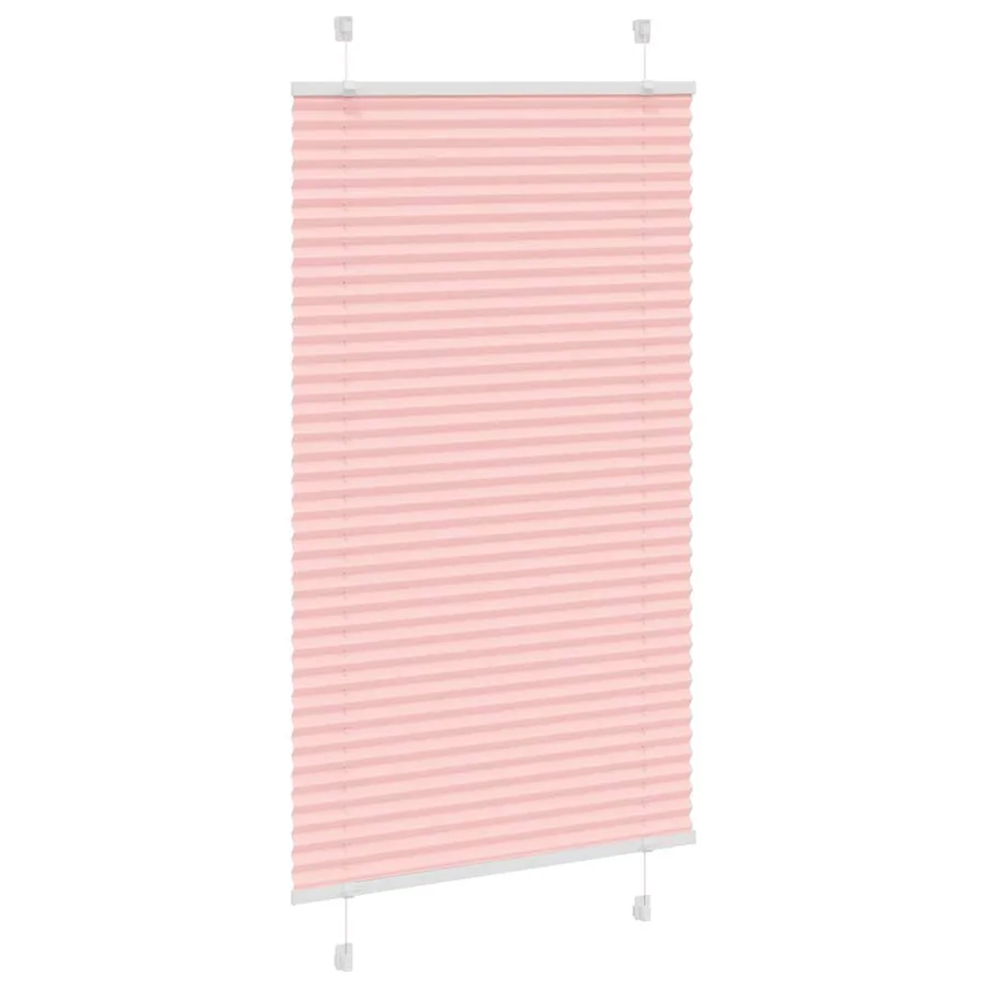 Store plissé rose 80x150 cm largeur du tissu 79,4 cm polyester - 3