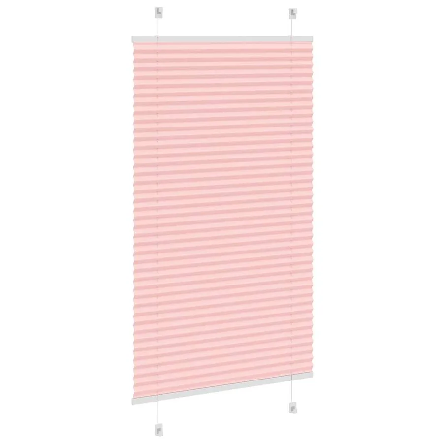 Store plissé rose 80x150 cm largeur du tissu 79,4 cm polyester - 4