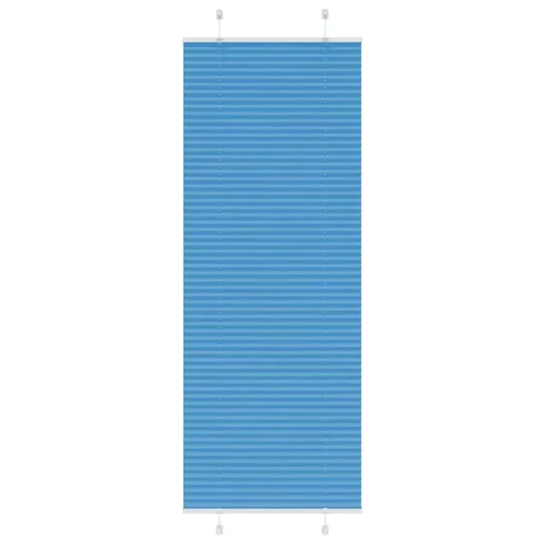 Store plissé bleu 75x200 cm largeur du tissu 74,4 cm polyester
