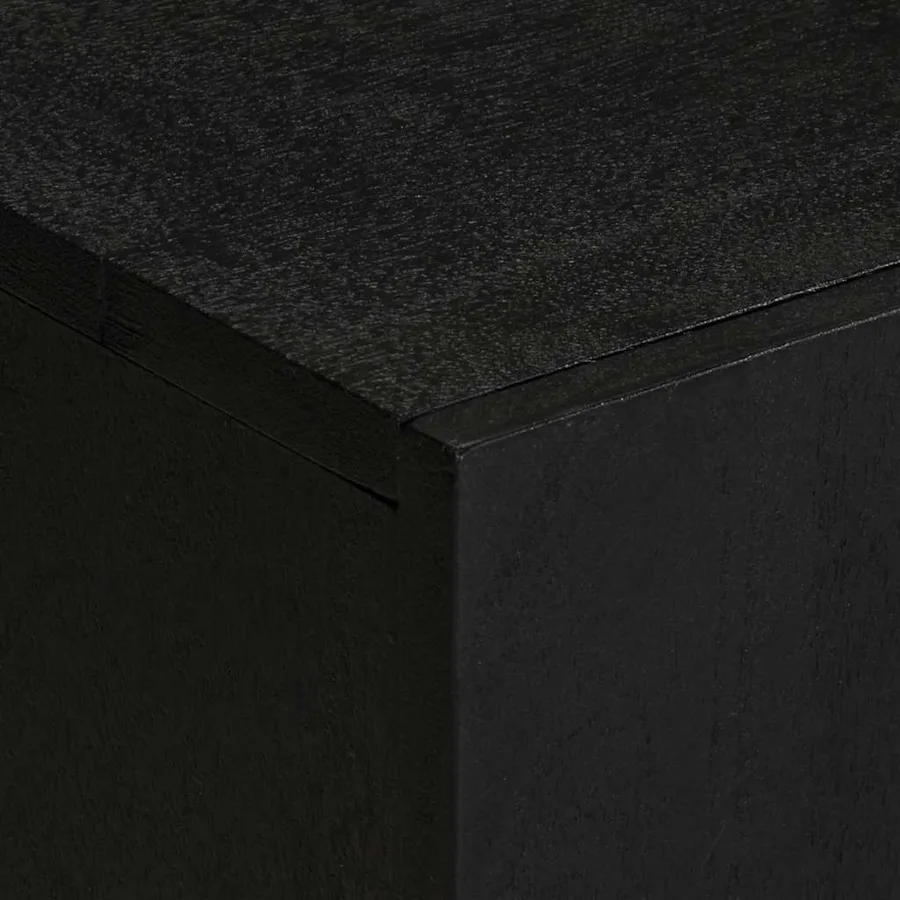 Meuble TV noir 105x33x46 cm bois d'ingénierie - 6