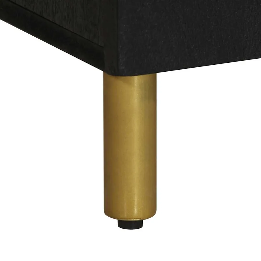 Meuble TV noir 105x33x46 cm bois d'ingénierie - 8