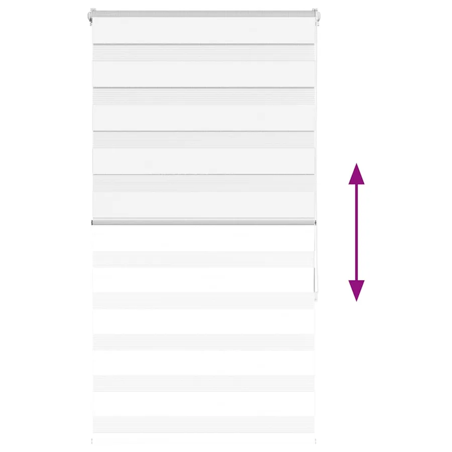 Store zèbre blanc 80x150 cm largeur du tissu 75,9 cm polyester - 5
