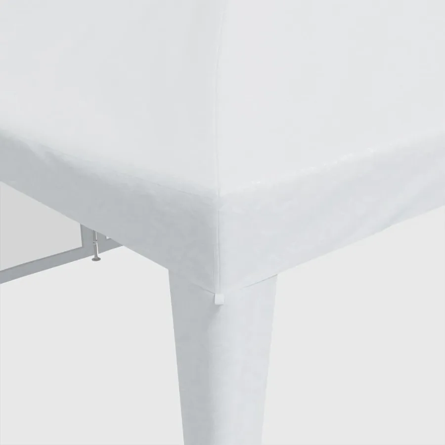 Tente de fête avec 12parois latérales en maille blanc 8x4m PEHD - 7