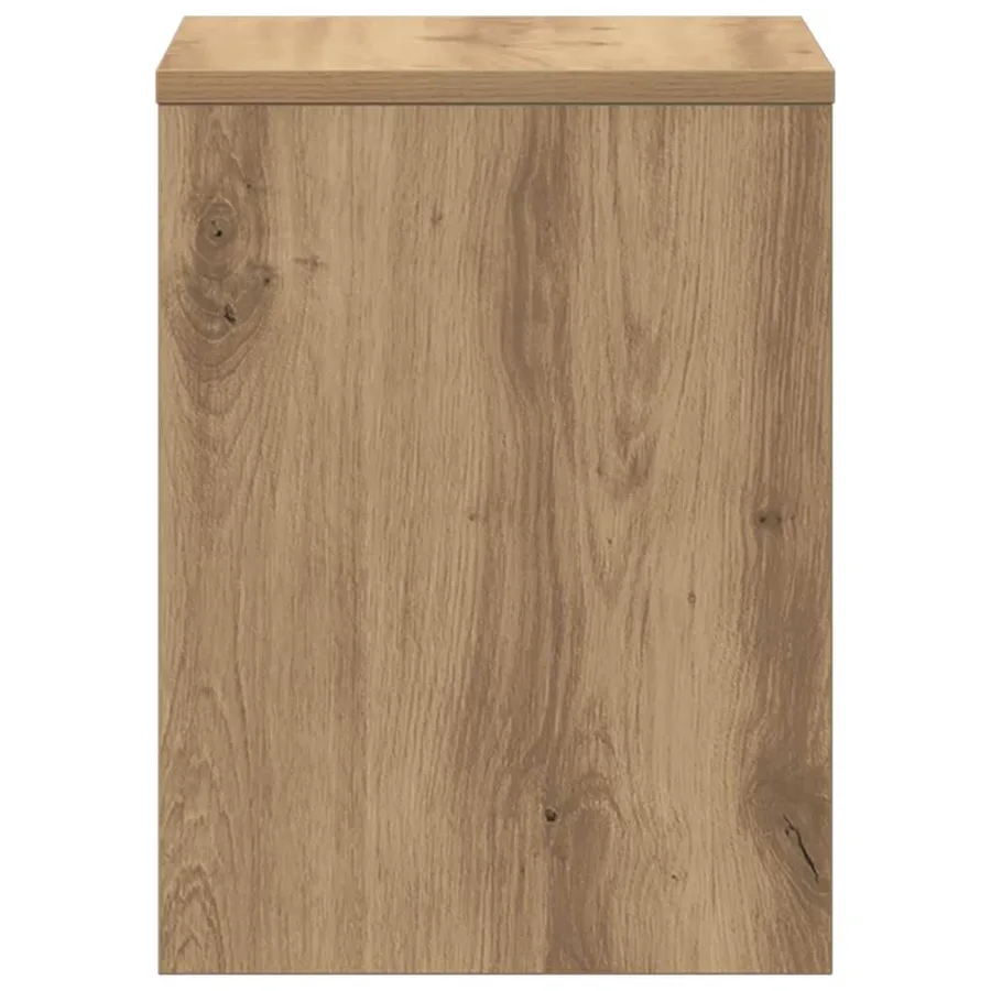 Table de chevet chêne artisanal 40x30x40 cm bois d'ingénierie - 6
