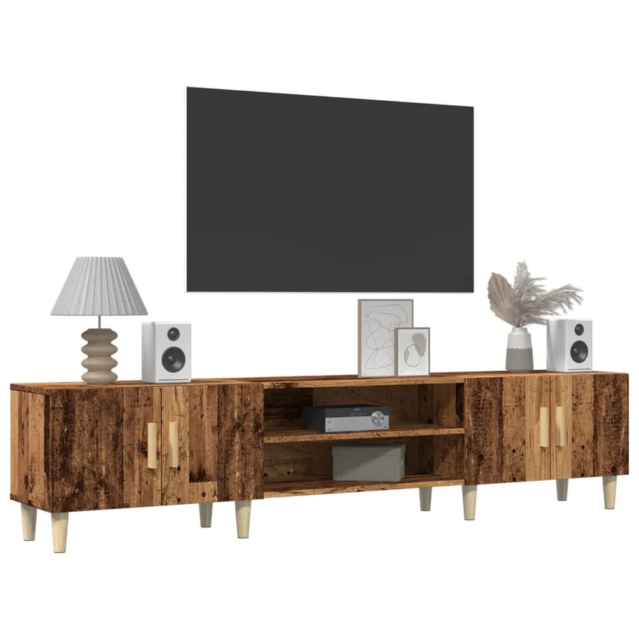 Meuble TV vieux bois 180x31,5x40 cm bois d'ingénierie - 3