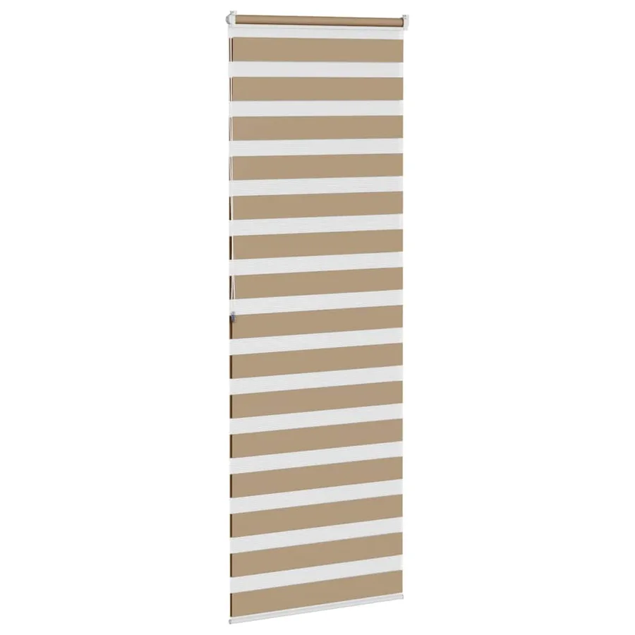 Store zèbre marron sable largeur du tissu 85,9 cm polyester - 4