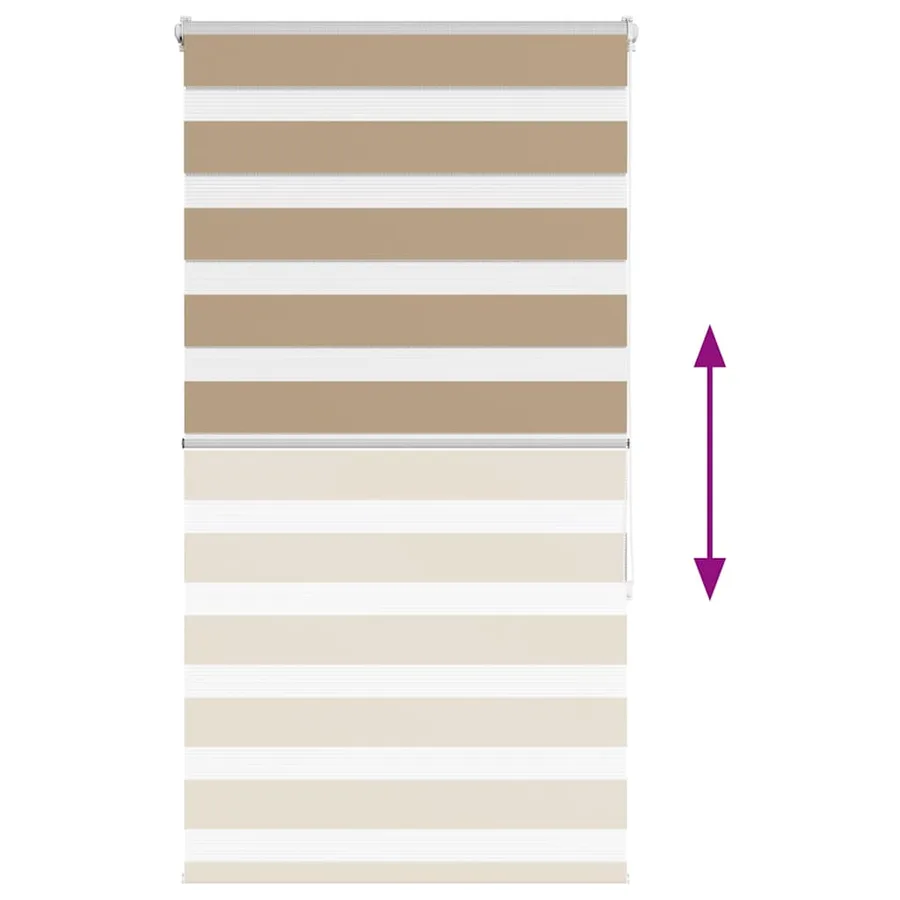 Store zèbre marron sable largeur du tissu 80,9 cm polyester - 5
