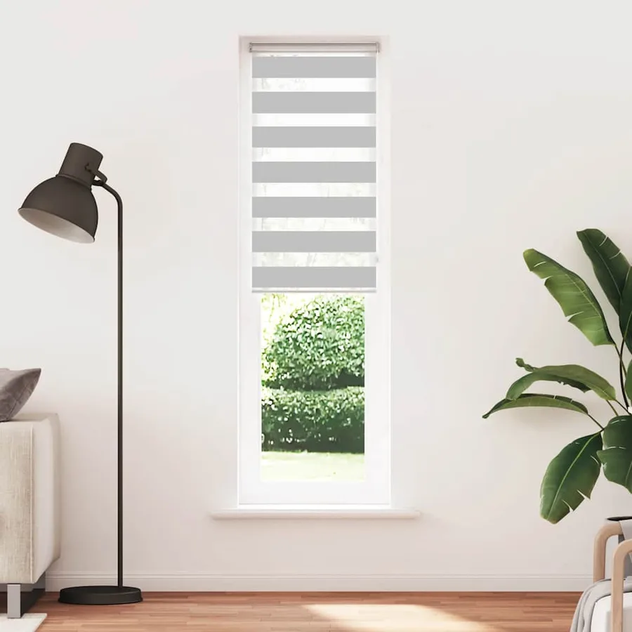 Store zèbre gris clair largeur du tissu 60,9 cm polyester - 2