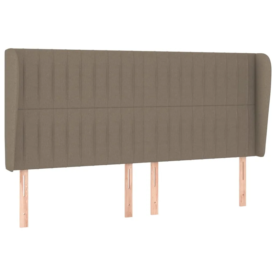Tête de lit avec oreilles Taupe 163x23x118/128 cm Tissu - 2