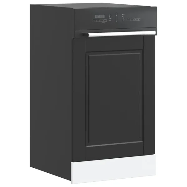 Panneau de lave-vaisselle Porto noir 45x1,5x57 cm