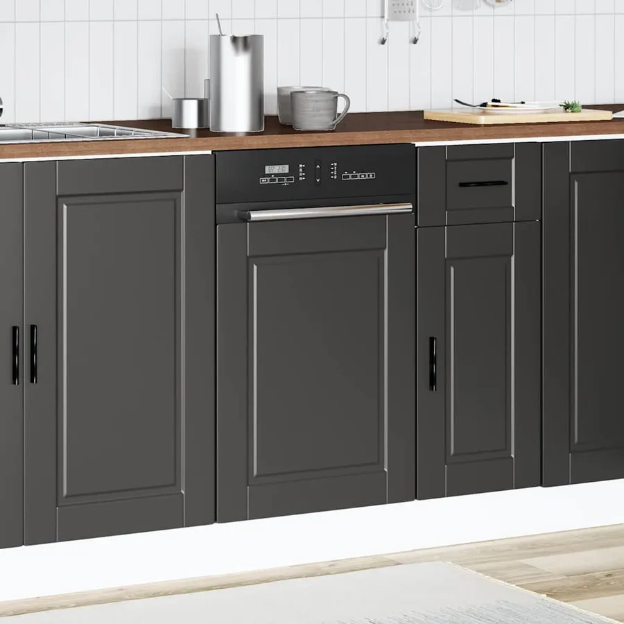 Panneau de lave-vaisselle Porto noir 45x1,5x57 cm - 3