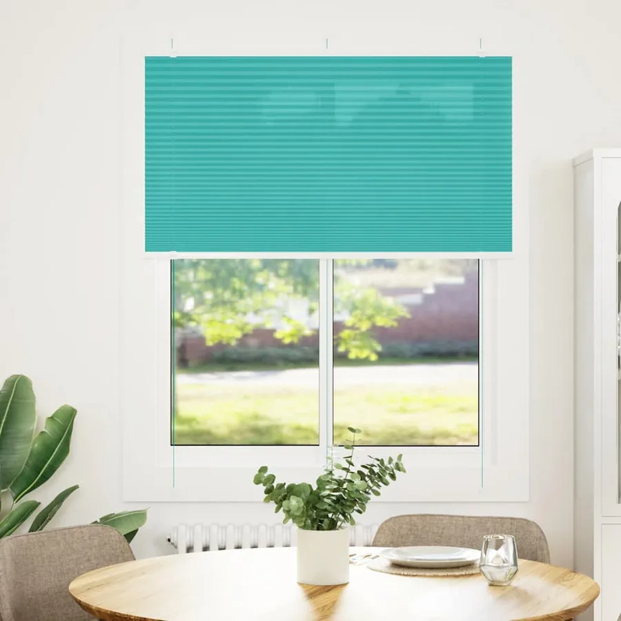 Store plissé vert pétrole 110x100cm largeur du tissu 109,4cm - 2