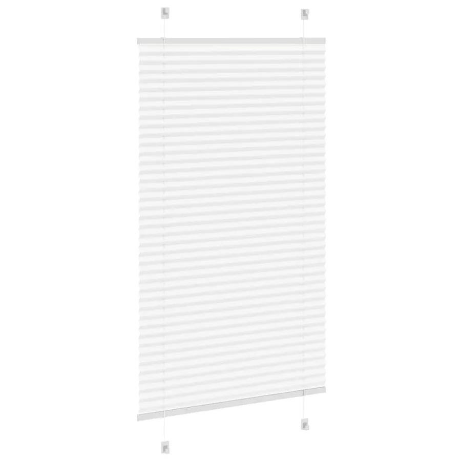 Store plissé blanc 80x100 cm largeur du tissu 79,4 cm polyester - 4