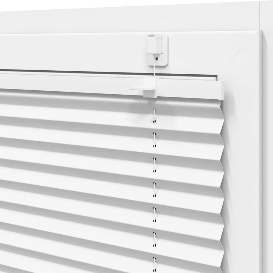 Store plissé blanc 120x100cm largeur du tissu 119,4cm polyester - 10
