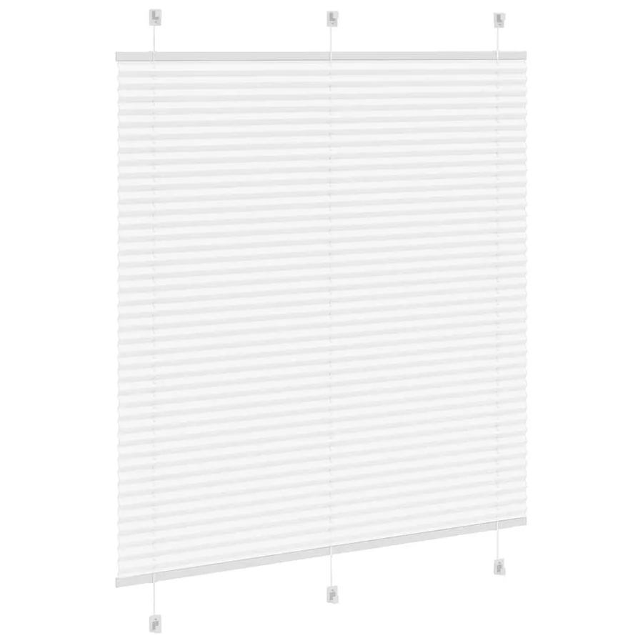 Store plissé blanc 120x100cm largeur du tissu 119,4cm polyester - 4