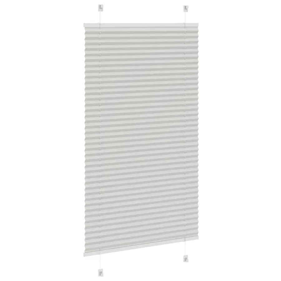 Store plissé gris clair 70x150 cm largeur du tissu 69,4 cm - 4
