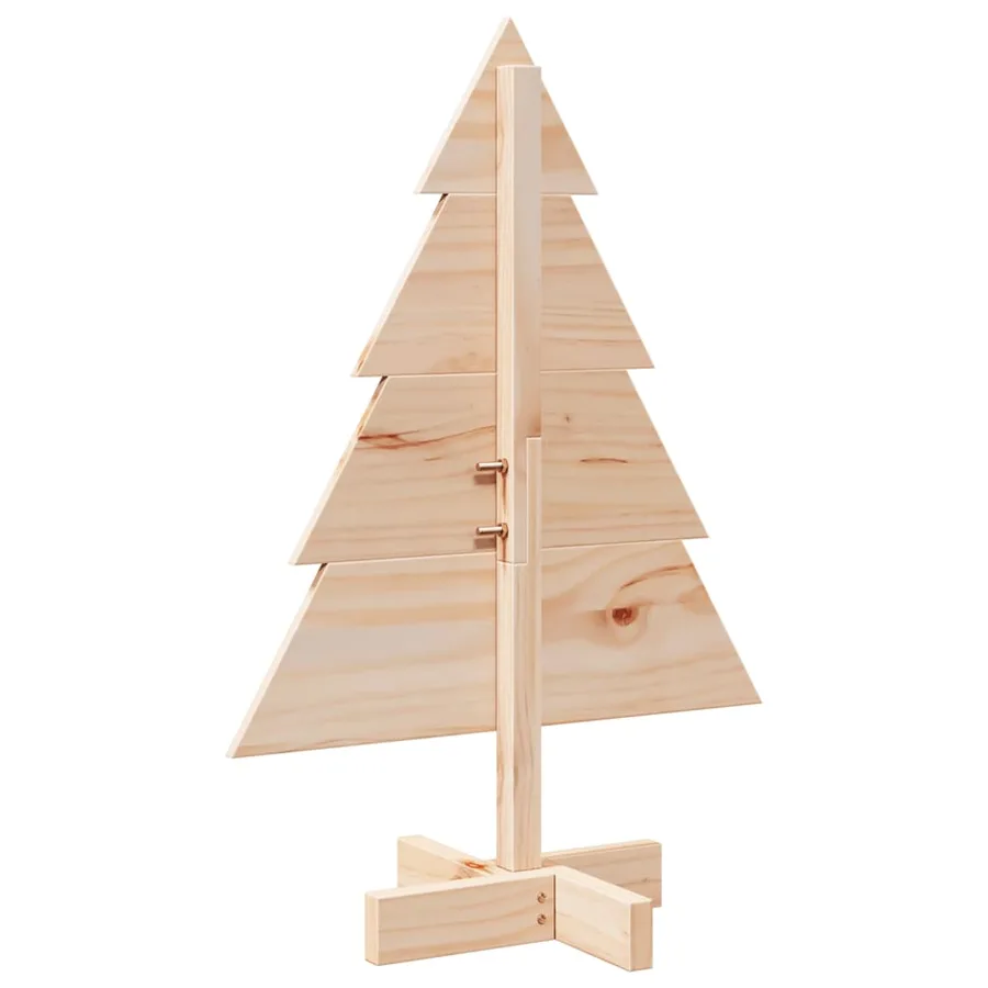 Arbre de Noël en bois pour décoration 70 cm bois massif - 5