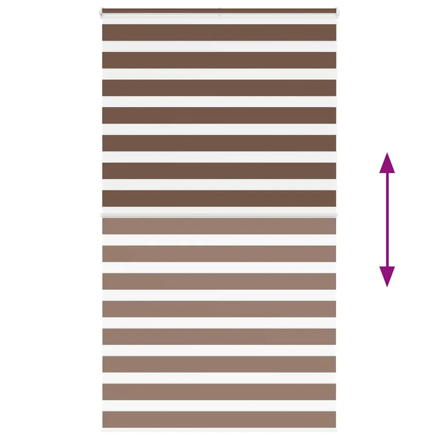 Store zèbre marron 135x200cm largeur du tissu 130,9cm polyester - 5