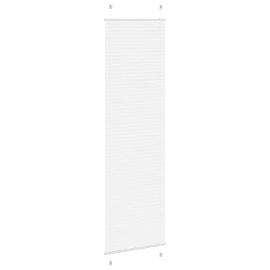 Store plissé blanc 60x200 cm largeur du tissu 59,4 cm polyester - 4