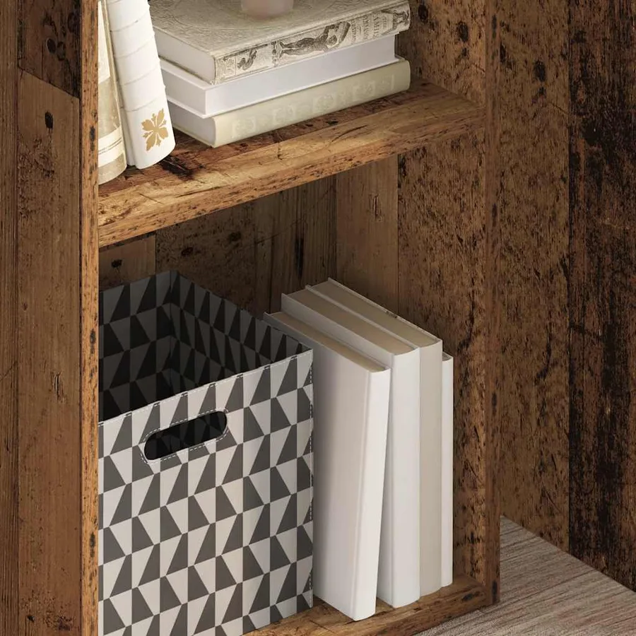 Bibliothèque vieux bois 40x30x77 cm bois d'ingénierie - 3