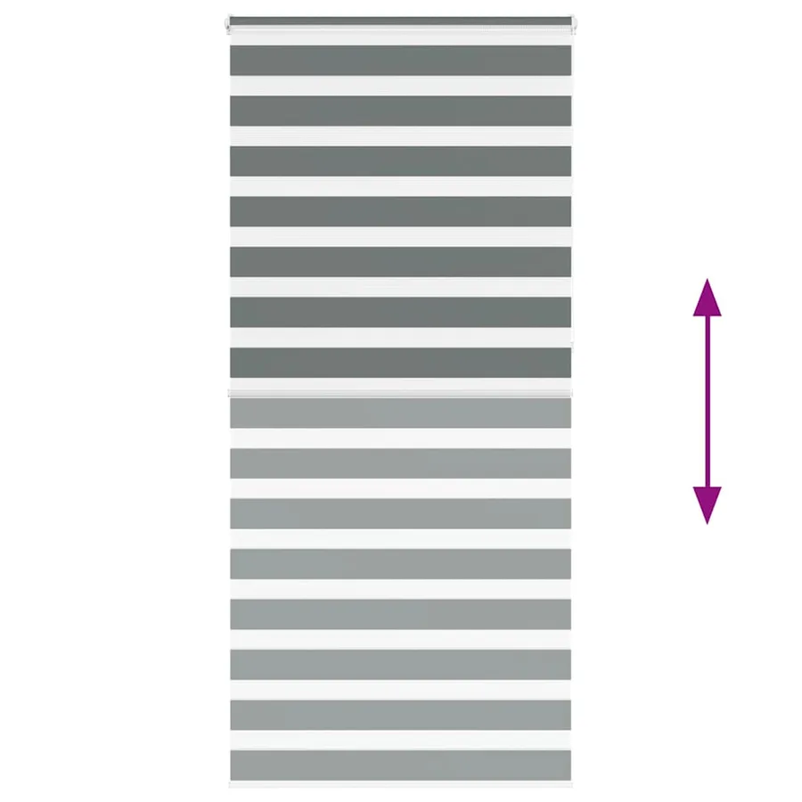 Store zèbre gris foncé largeur du tissu 100,9 cm polyester - 5