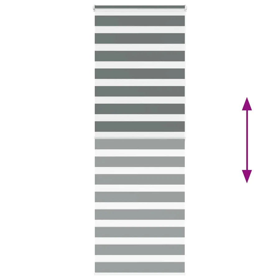 Store zèbre gris foncé largeur du tissu 70,9 cm polyester - 5