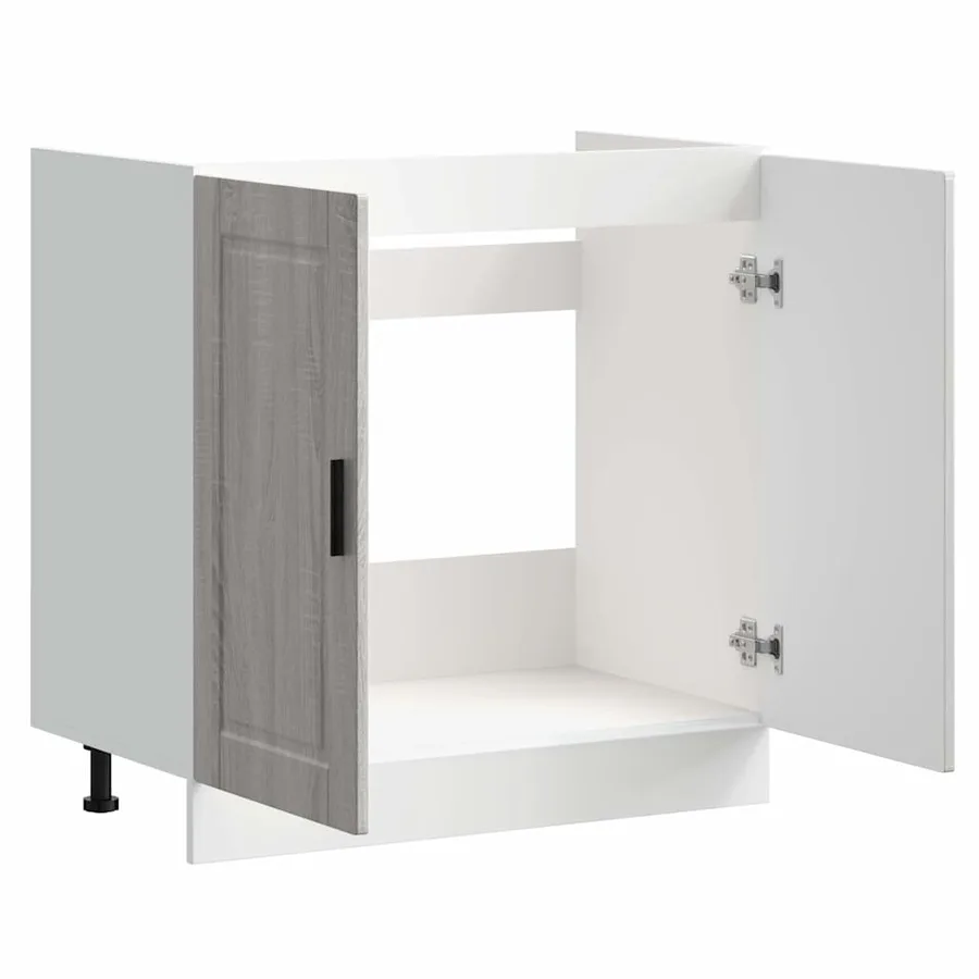 Meuble bas pour évier Porto sonoma gris bois ingénierie - 5