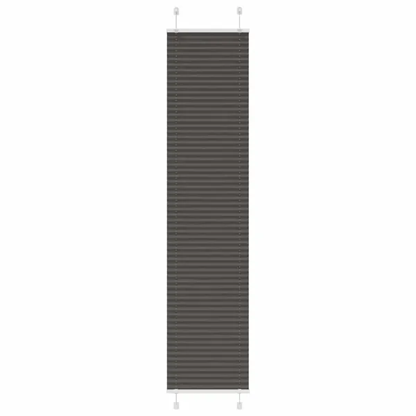 Store plissé noir 45x200 cm largeur du tissu 44,4 cm polyester