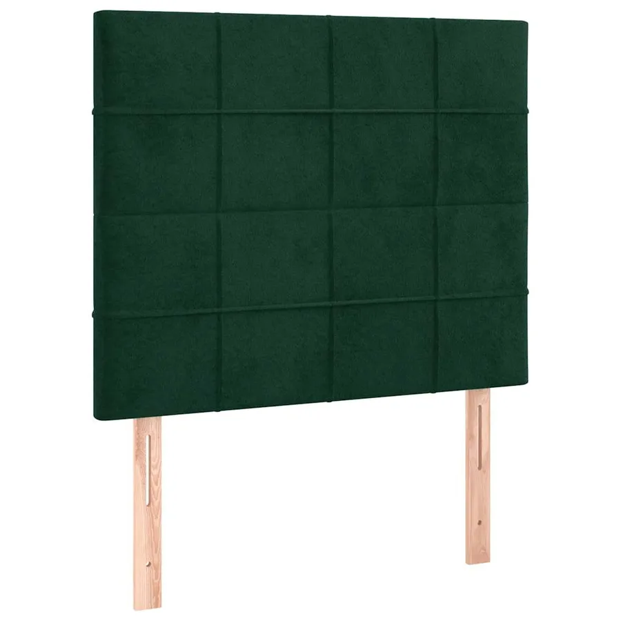Cadre de lit sans matelas vert foncé 80x200 cm velours - 7