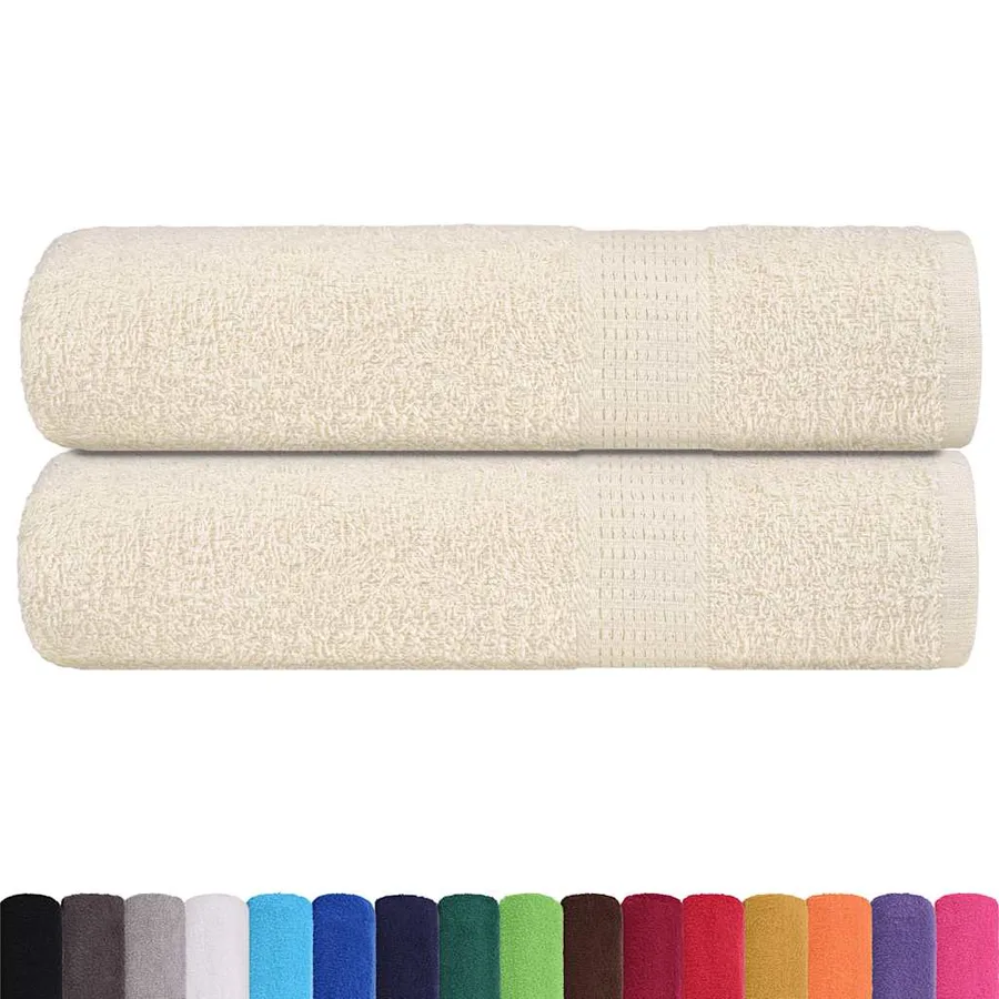 Serviettes de bain FROGN 2 pcs crème 100x150 cm 360 g/m² - 2
