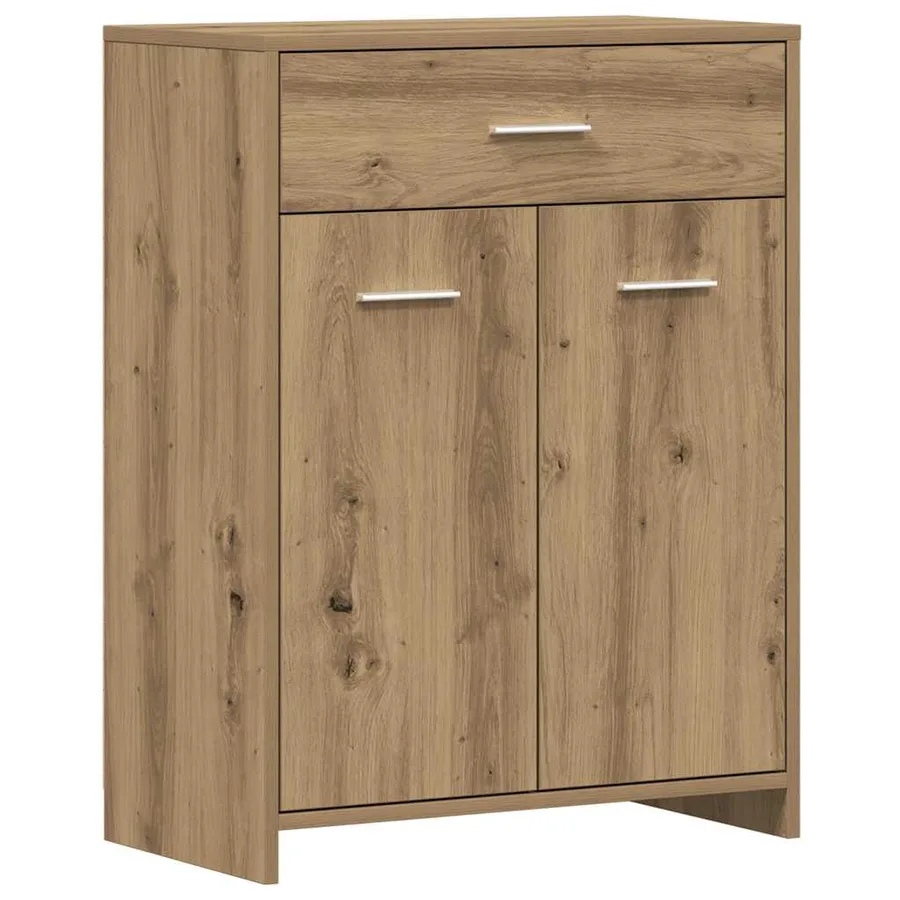 Armoire de salle de bain chêne artisanal 60x33x80 cm - 2