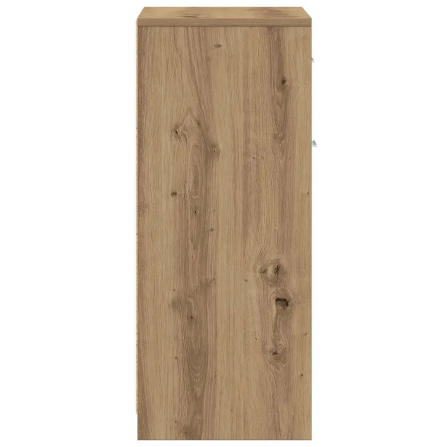 Armoire de salle de bain chêne artisanal 60x33x80 cm - 5