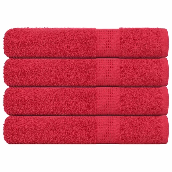 Serviettes FROGN 4 pcs rouge 100x200 cm 360 g/m²