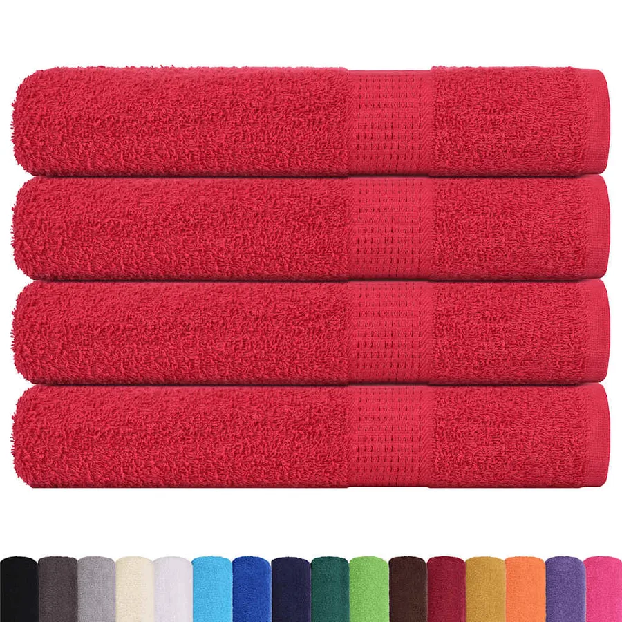Serviettes FROGN 4 pcs rouge 100x200 cm 360 g/m² - 2