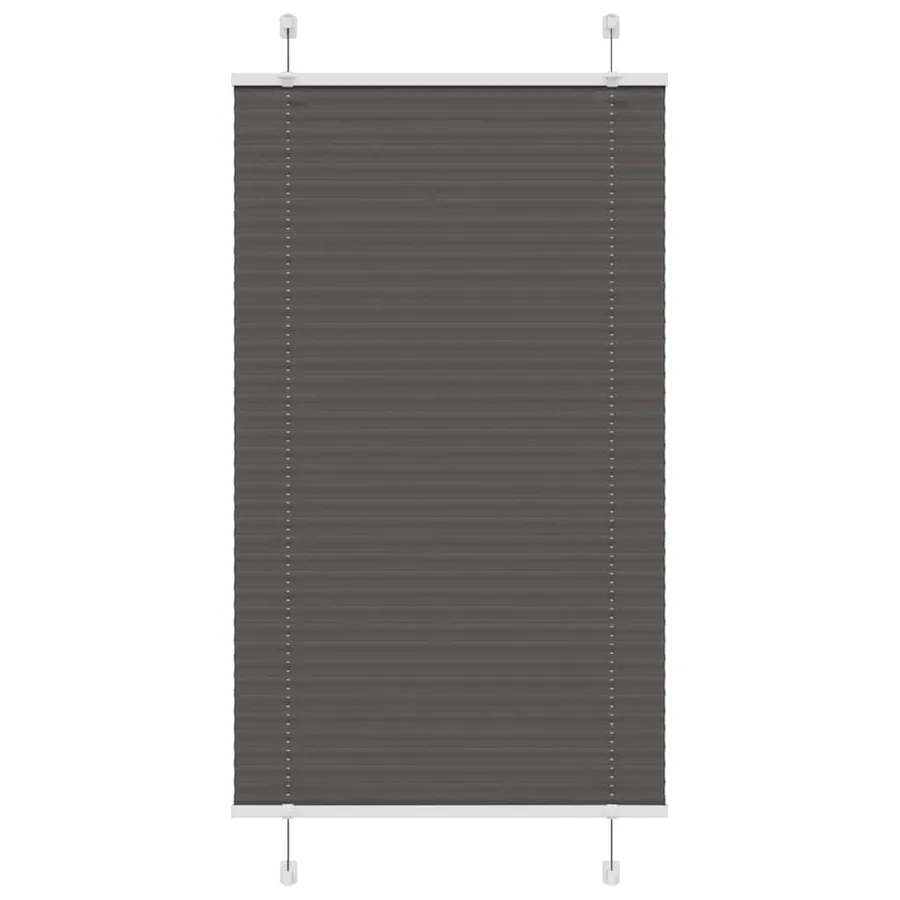 Store plissé noir 75x100 cm largeur du tissu 74,4 cm polyester