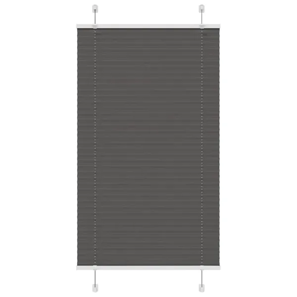 Store plissé noir 75x100 cm largeur du tissu 74,4 cm polyester
