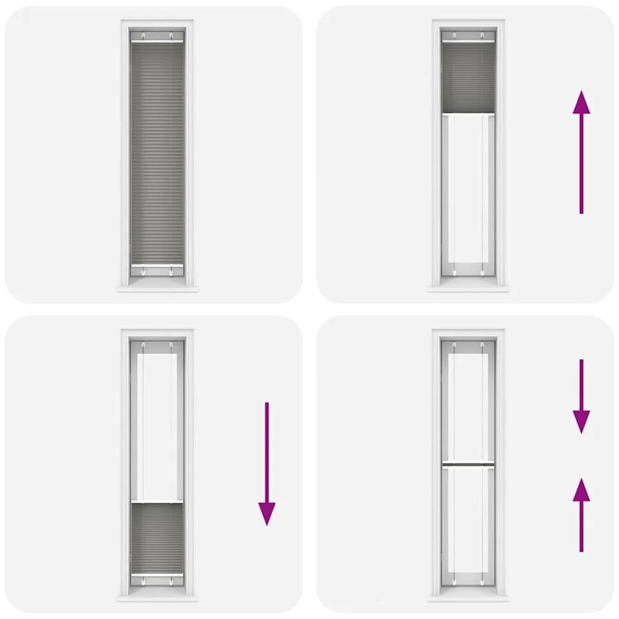 Store plissé anthracite 45x200 cm largeur du tissu 44,4 cm - 7