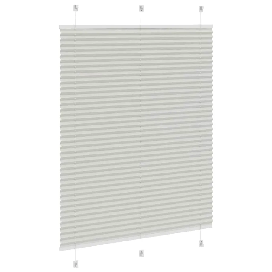Store plissé gris clair 105x150cm largeur du tissu 104,4cm - 4